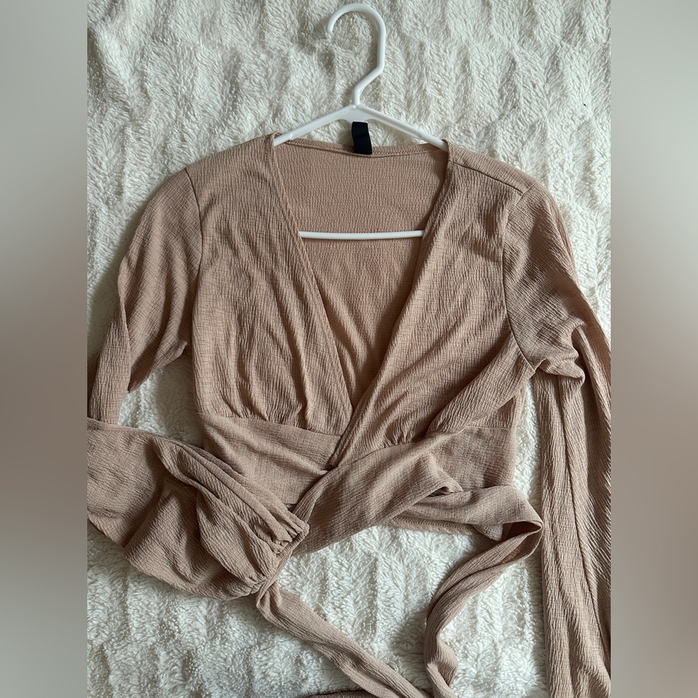 Long Sleeve Wrap Top